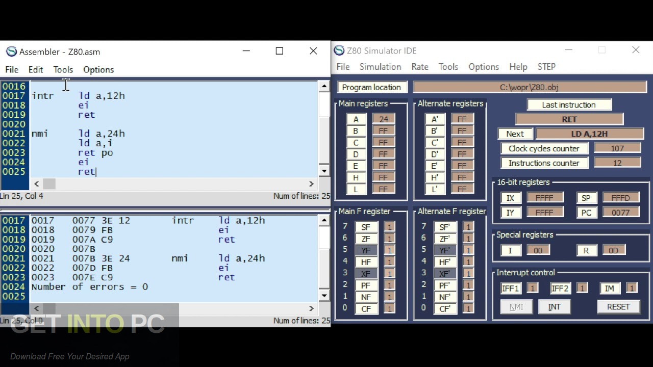 Z80 Simulator IDE Offline Installer Download