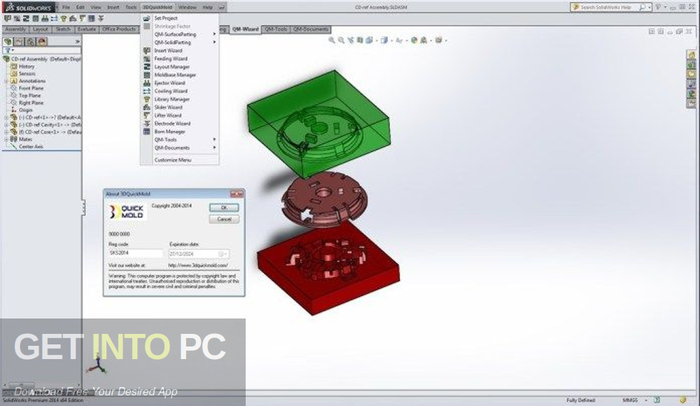 3DQuickMold 2014 for SolidWorks 2011-2015 Offline Installer Download-GetintoPC.com