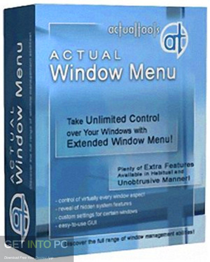 Actual Window Menu Free Download-GetintoPC.com