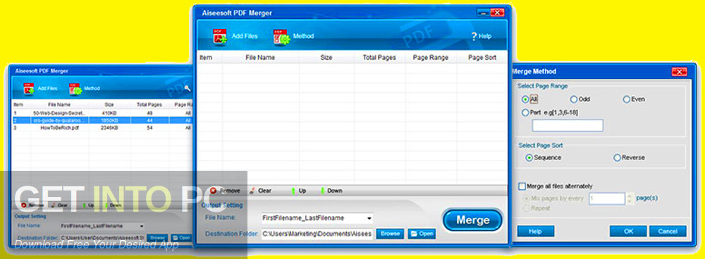 Aiseesoft PDF Merger Latest Version Download-GetintoPC.com
