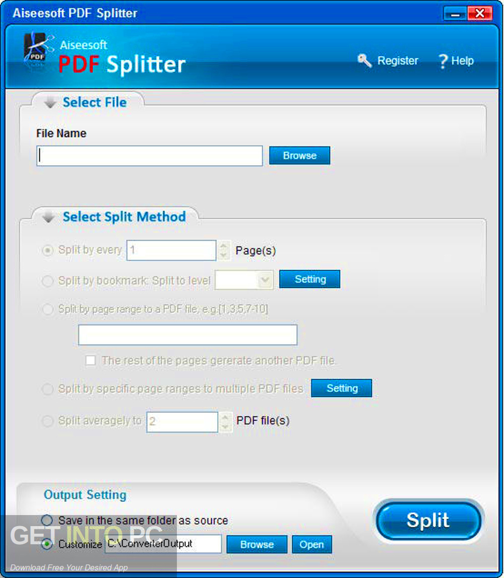 Aiseesoft PDF Splitter Direct Link Download-GetintoPC.com
