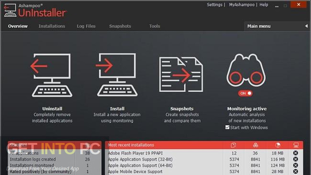 Ashampoo UnInstaller Direct Link Download-GetintoPC.com