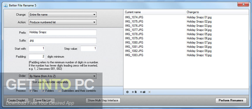 better file rename download