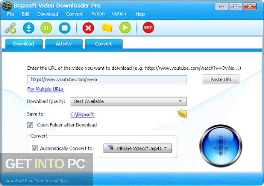 Bigasoft Video Downloader Pro 2020 Direct Link Download-GetintoPC.com