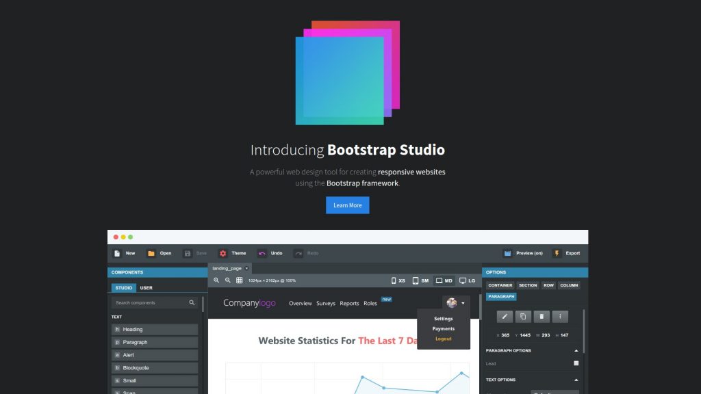 Bootstrap Studio 4.1.7 Pro Latest Version Download