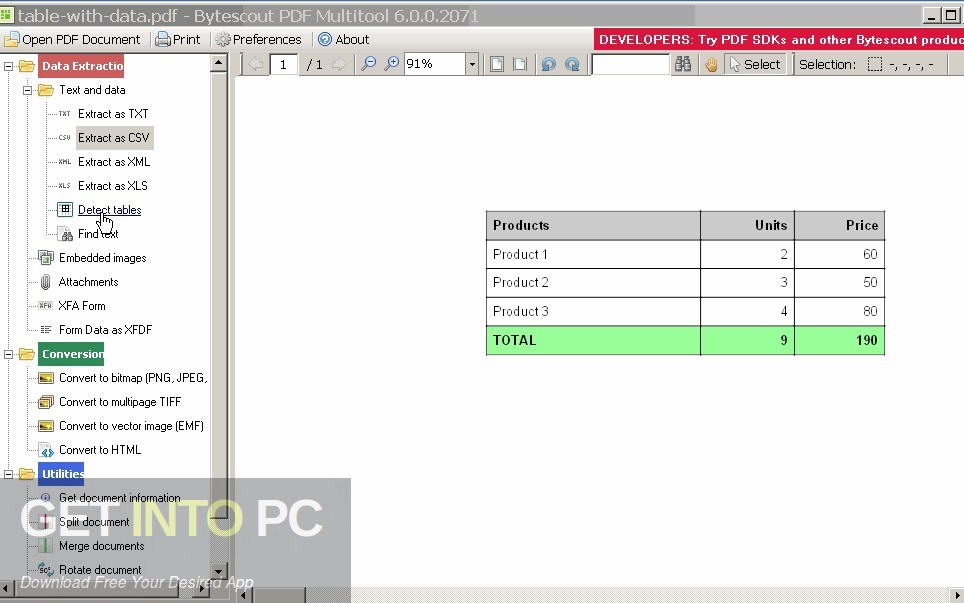 ByteScout PDF Multitool 2020 Offline Installer Download