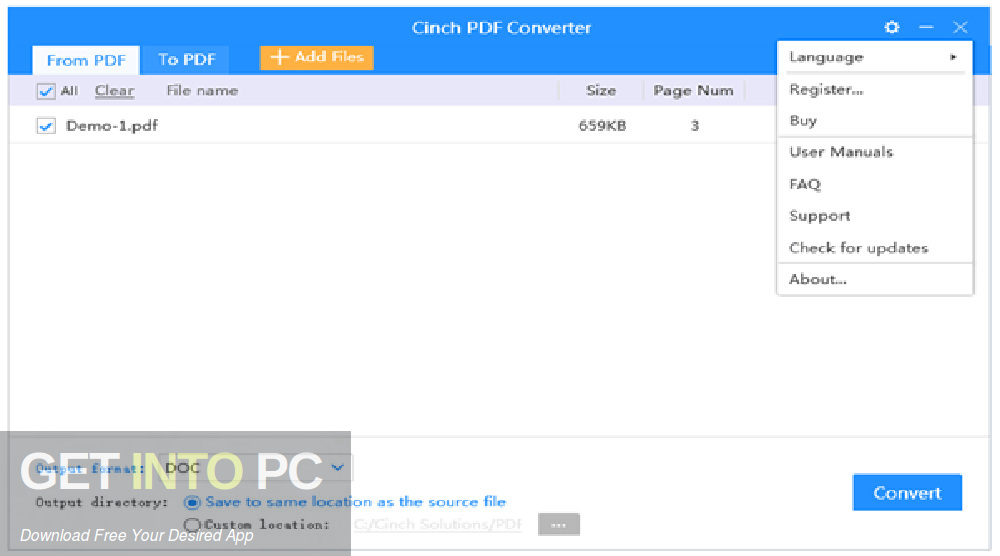 Cinch PDF Converter Offline Installer Download-GetintoPC.com