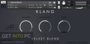 Cinematique Instruments KLANG VINTAGE SYNTH Velvet Blend (KONTAKT) Direct Link Download GetIntoPC.com