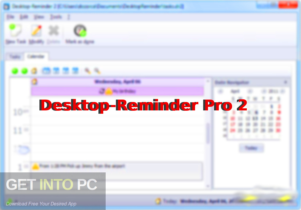 Desktop-Reminder Pro 2 Free Download-GetintoPC.com