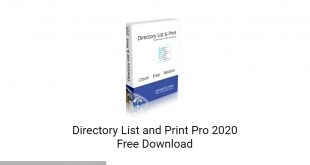 Directory List and Print Pro 2020 Free Download GetIntoPC.com