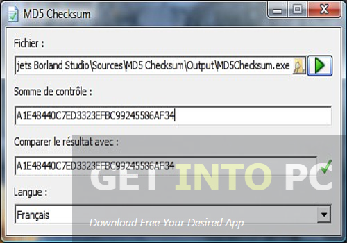 Download MD5 Checksum Setup exe
