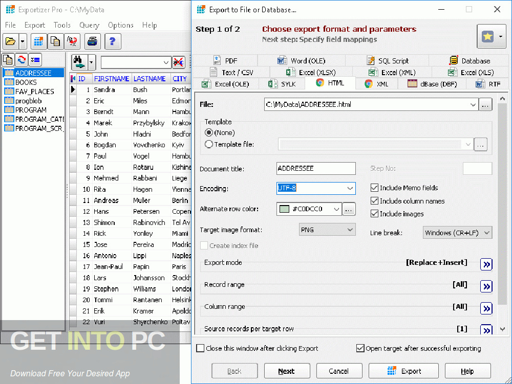Exportizer Pro Latest Version Download GetintoPC.com