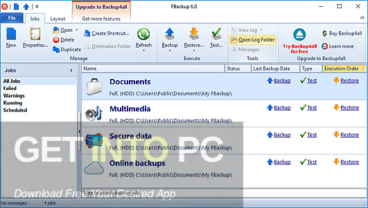 FBackup 7.4 Free Download