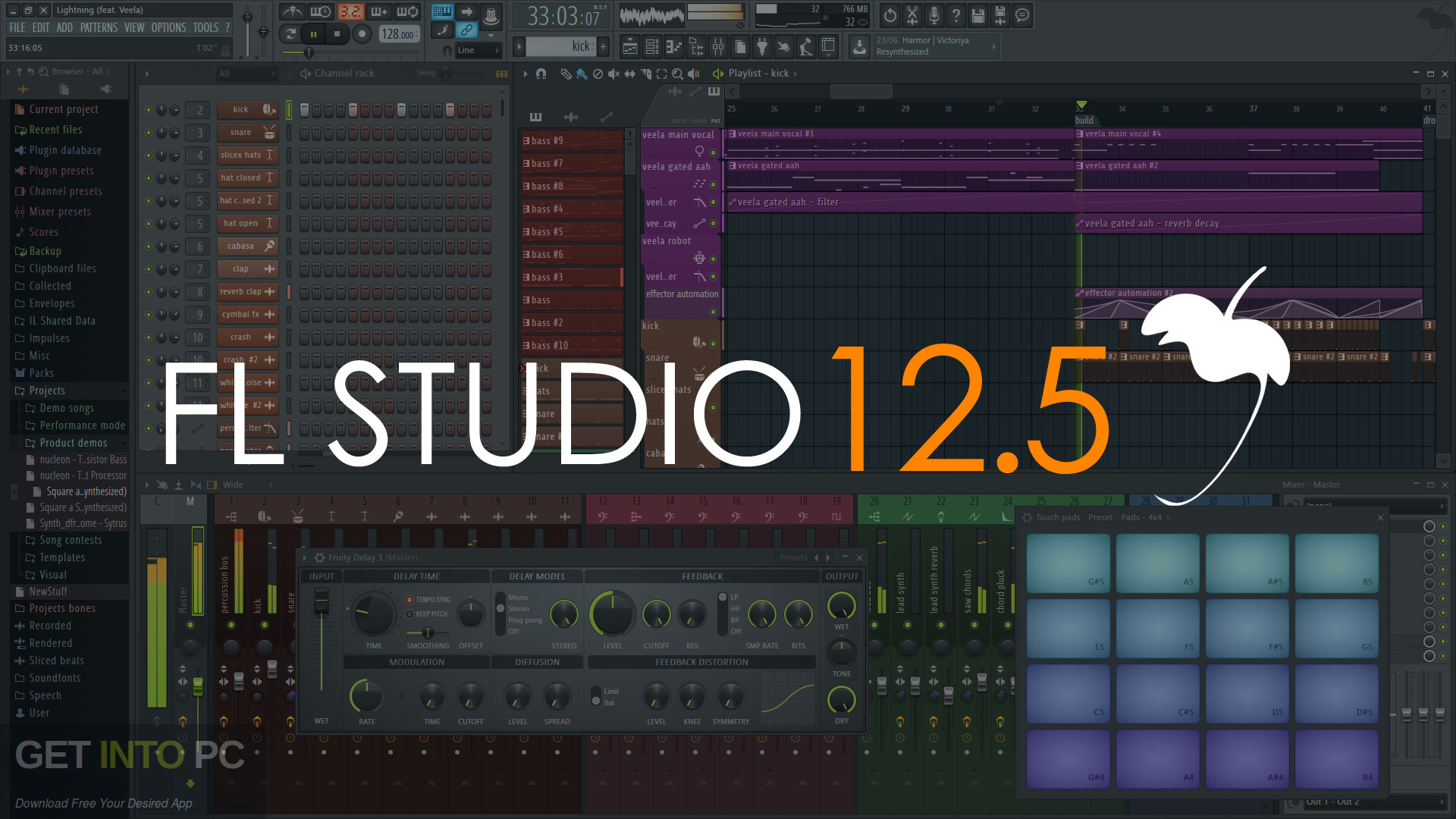 FL Studio 12.5 Signature Bundle + All FL Studio Plugins Free Download-GetintoPC.com