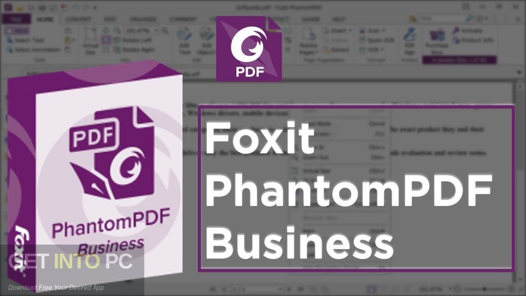 Foxit PhantomPDF Business 9 Free Download-GetintoPC.com
