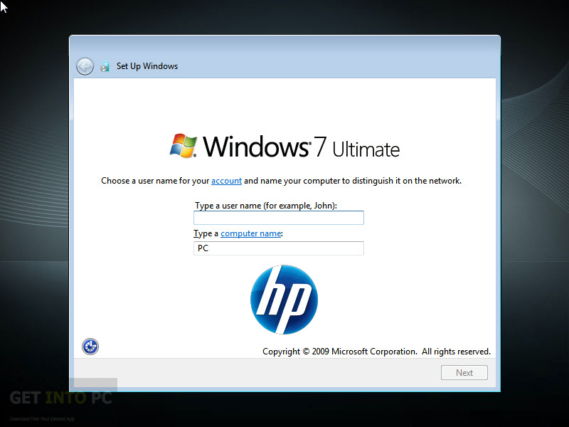 HP Compaq Windows 7 Ultimate x64 OEM ISO Offline Installer Download