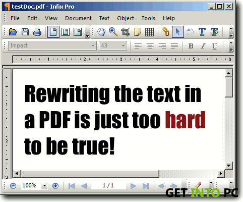 Infix PDF editor features