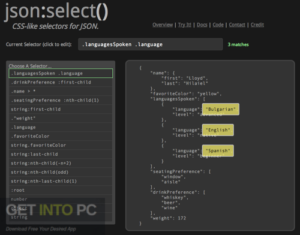 JSONSelect Free Download-GetintoPC.com