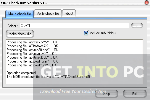 MD5 Checksum Offline Installer Download