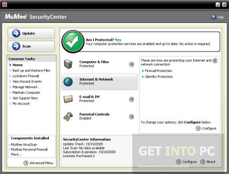McAfee Total Protection 2009 Direct Link Download