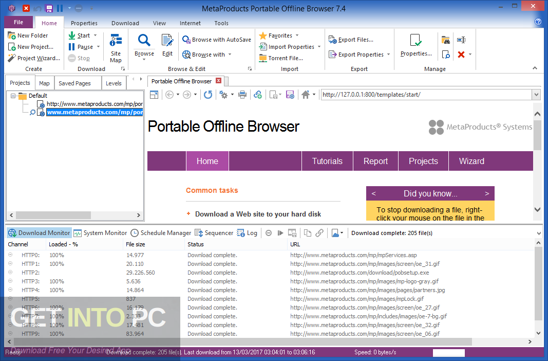 MetaProducts Portable Offline Browser 2020 Direct Link Download