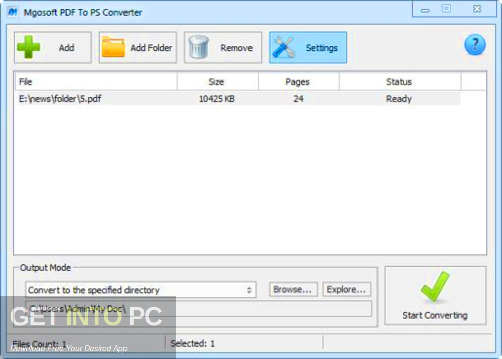 Mgosoft PDF To PS Converter Latest Version Download-GetintoPC.com