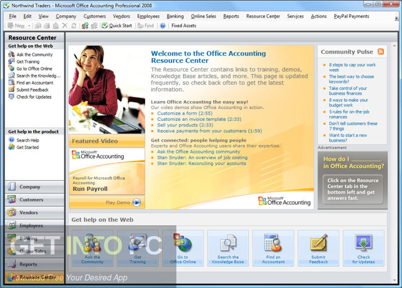 Microsoft Office Accounting Professional 2009 UK Edition Latest Version Download-GetintoPC.com