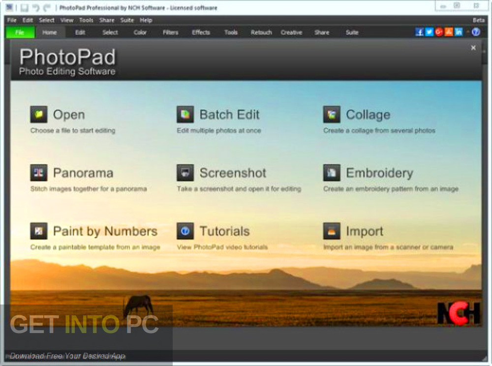 NCH PhotoPad Image Editor Professional 2017 Direct Link Download-GetintoPC.com