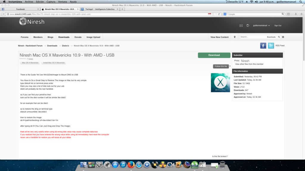Niresh Mac OSX Mavericks 10.9.0 Direct Link Download