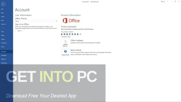 Office 2019 Professional Plus Mar 2019 Offline Installer Download-GetintoPC.com Office 2019 Professional Plus Mar 2019 Offline Installer Download-GetintoPC.com