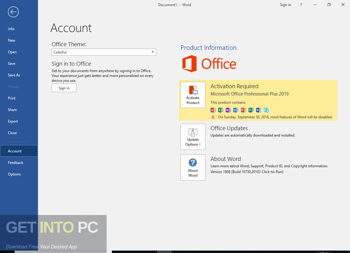 Office Professional Plus 2019 With May 2019 Updates Latest Version Download-GetintoPC.com
