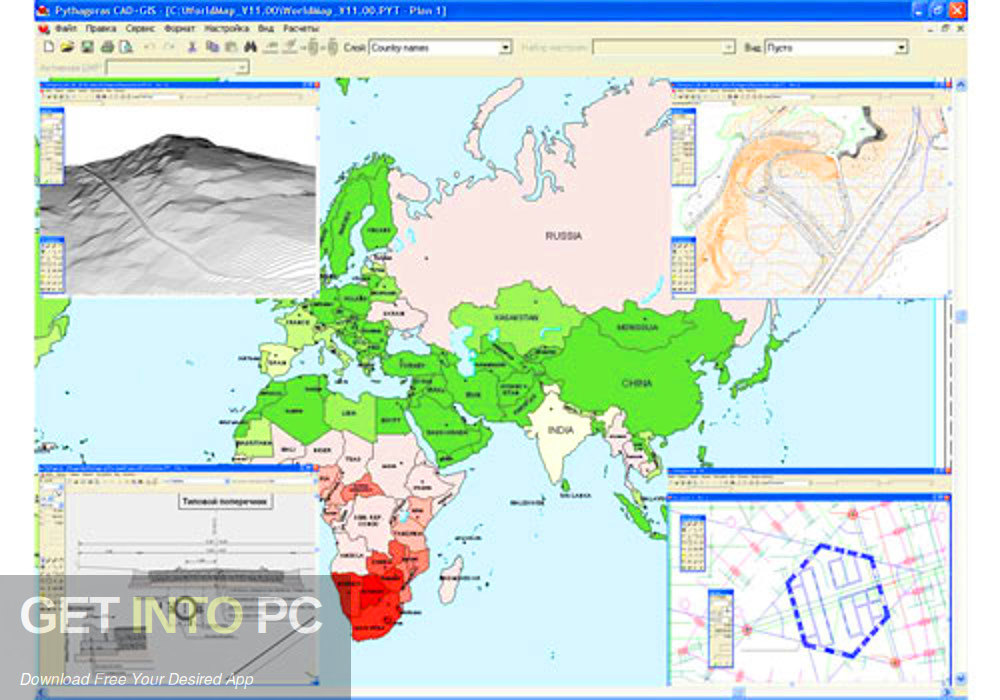 Pythagoras CAD + GIS 2012 Latest Version Download-GetintoPC.com