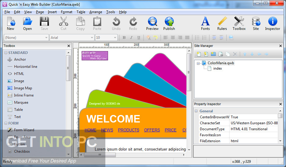 Quick n Easy Web Builder Direct Link Download GetintoPC.com
