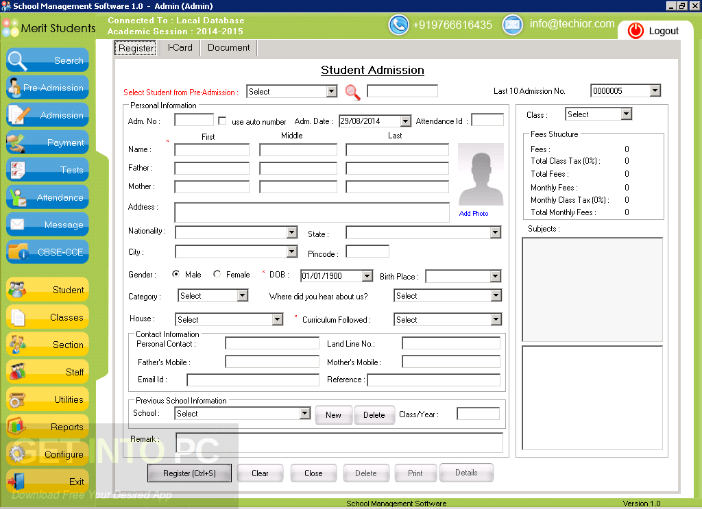 School Management Software Offline Installer Download
