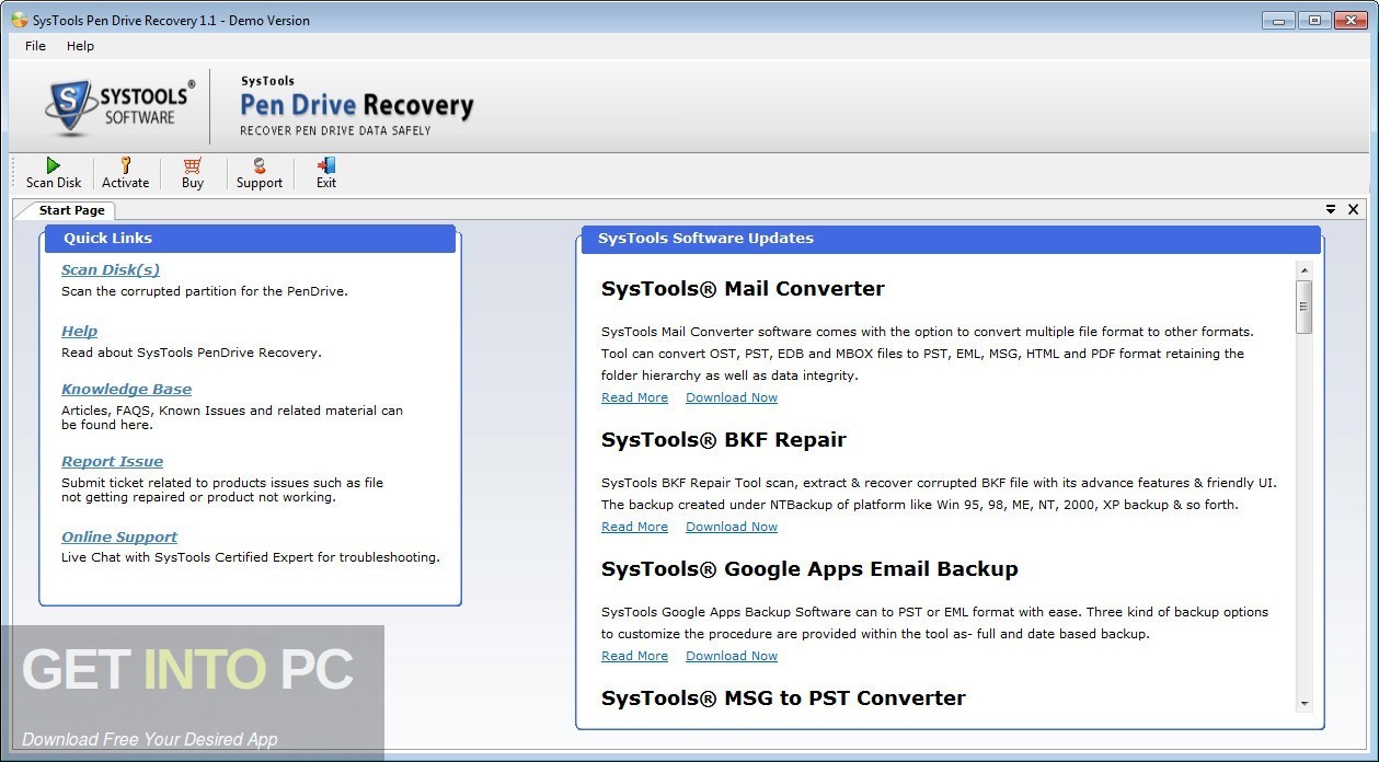 SysTools Pen Drive Recovery 2019 Offline Installer Download-GetintoPC.com