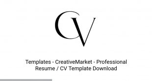 Templates CreativeMarket Professional Resume CV Template Latest Version Download-GetintoPC.com