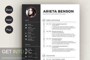 Templates CreativeMarket Professional Resume CV Template Offline Installer Download-GetintoPC.com