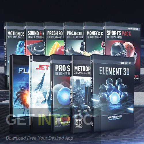 Video Copilot Element 3D Ultra 3D Bundle Free Download GetintoPC.com