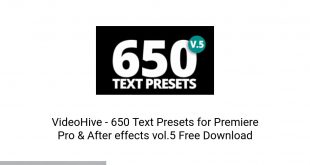 VideoHive - 650 Text Presets for Premiere Pro & After effects vol.5 Latest Version Download-GetintoPC.com