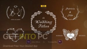 VideoHive Wedding Titles for After Effects Premiere Pro Direct Link Download-GetintoPC.com
