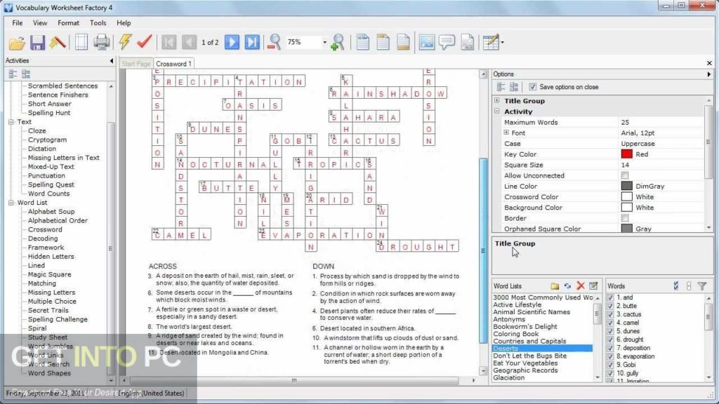 Vocabulary Worksheet Factory Offline Installer Download-GetintoPC.com