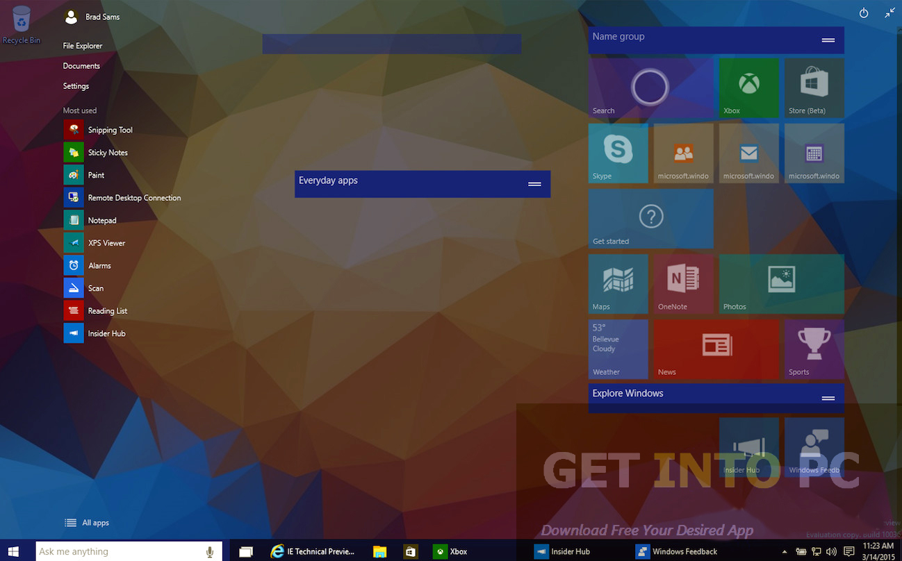 Windows 10 Build 10036 Direct Link Download