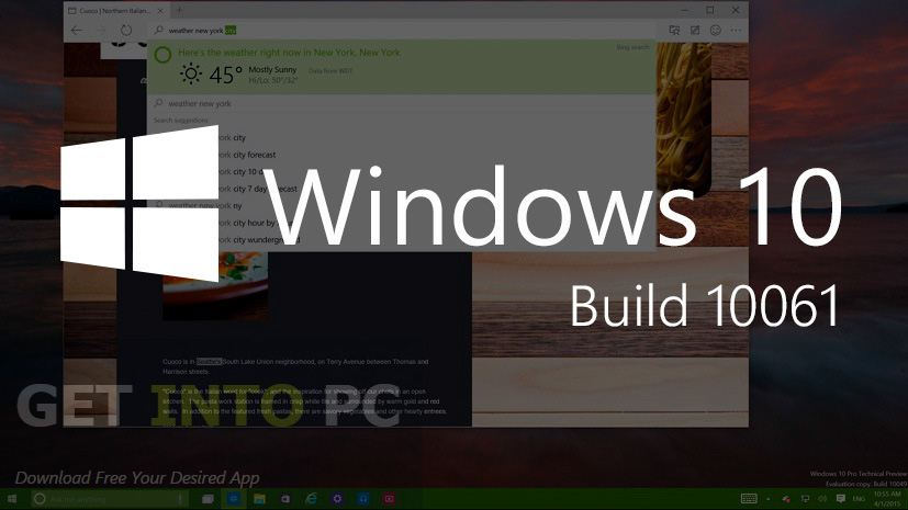 Windows 10 Build 10061 ISO 32 64 Bit Free Download