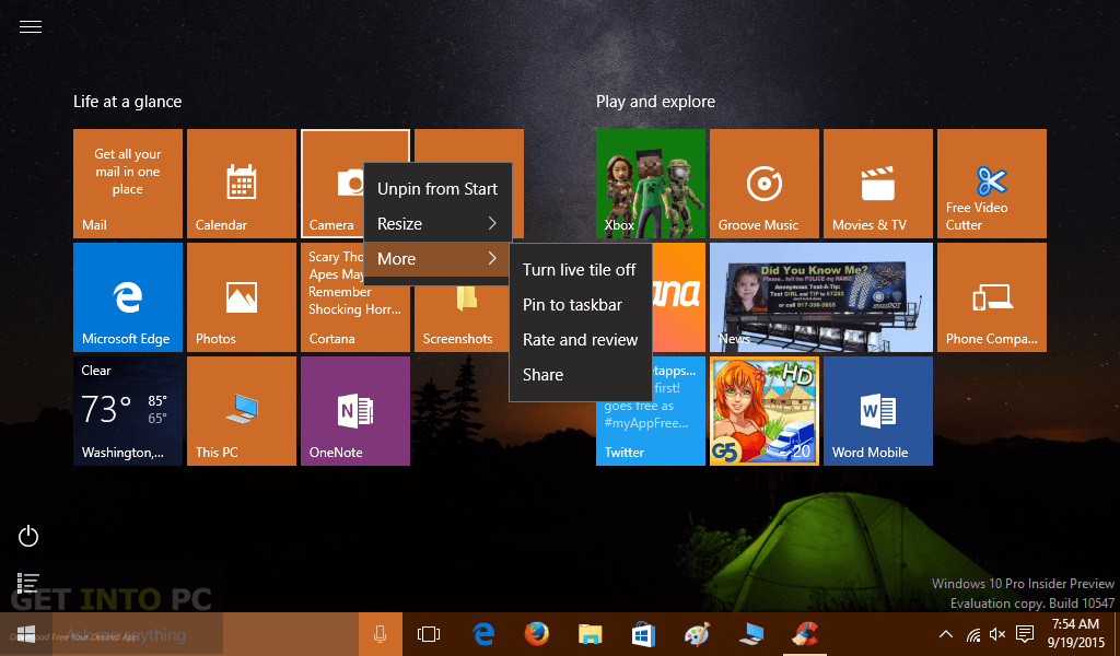 Windows 10 Home Build 10547 Direct Link Download