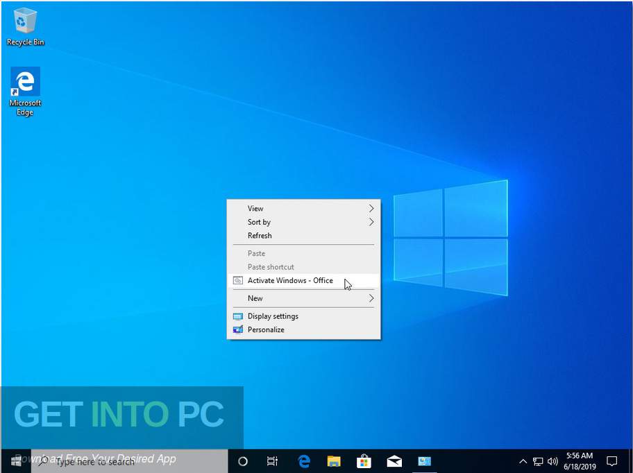 Windows 10 Pro 19H1 incl Office 2019 June 2019 Screenshot 3 GetintoPC.com