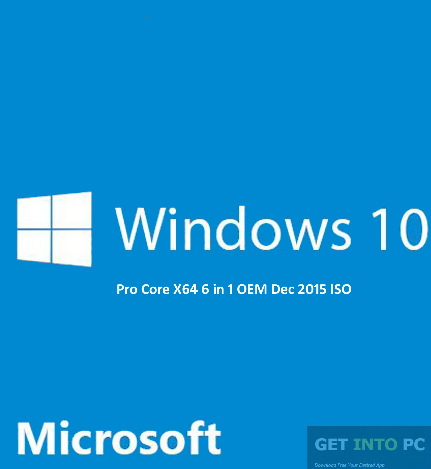 Windows 10 Pro Core X64 6 in 1 OEM Dec 2015 ISO Free Download