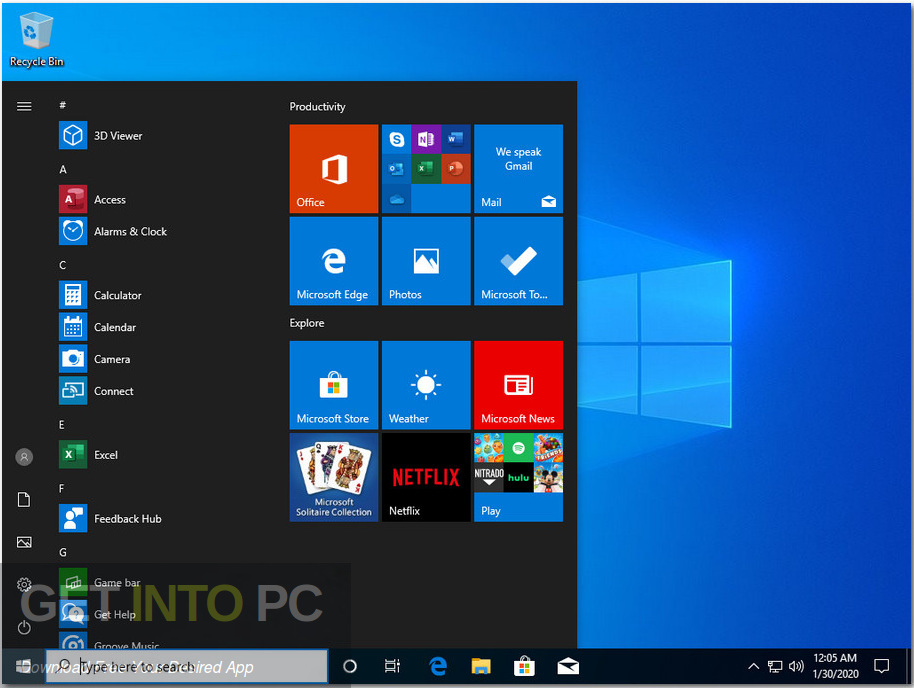 Windows 10 Pro Incl Office 2019 Updated Jan 2020 Screenshot 7 GetintoPC.com