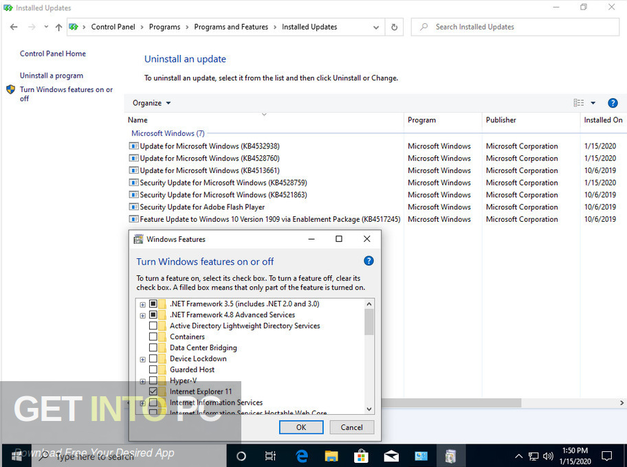 Windows 10 Pro Updated Jan 2020 Screenshot 6 GetintoPC.com