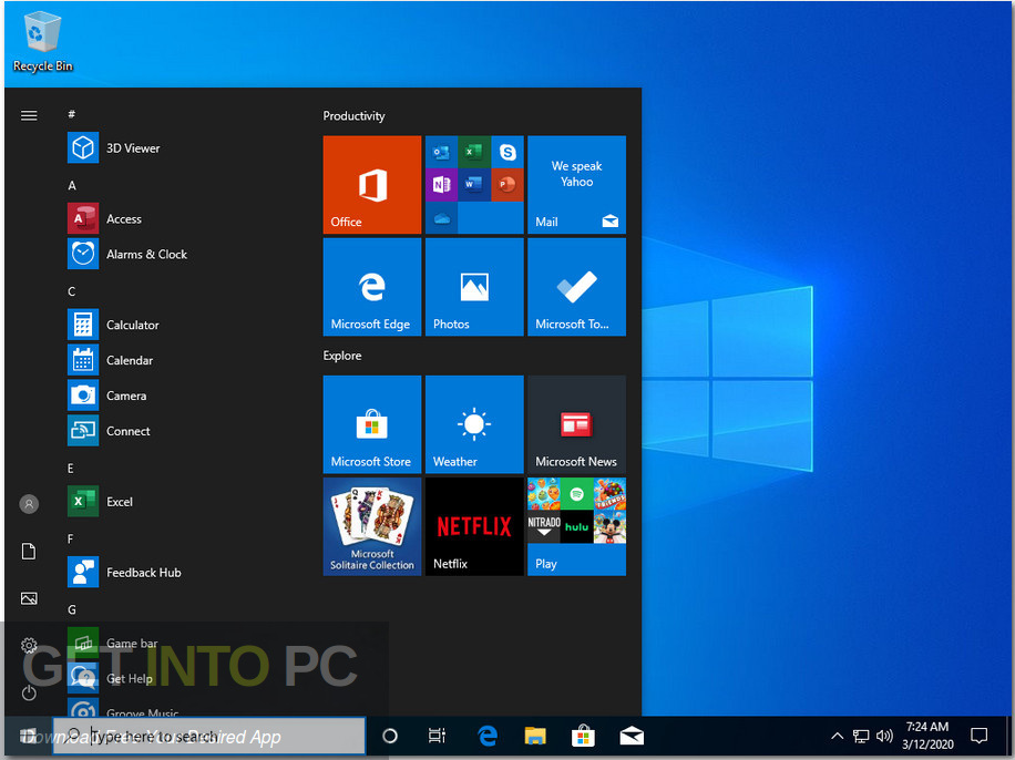 Windows 10 Pro incl Office 2019 Mar 2020 Screenshot 6 GetintoPC.com