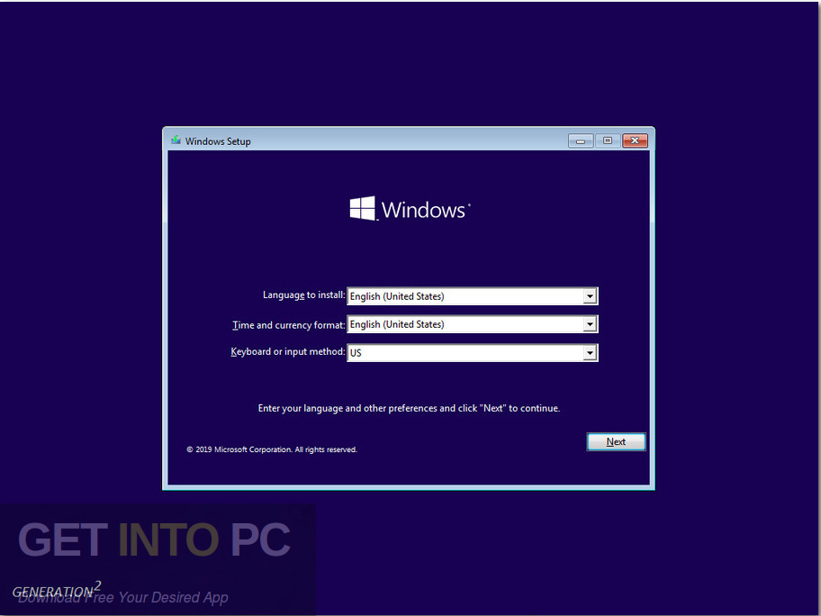 Windows 10 Pro x64 incl Office 2019 Updated Oct 2019 Screenshot 1 GetintoPC.com